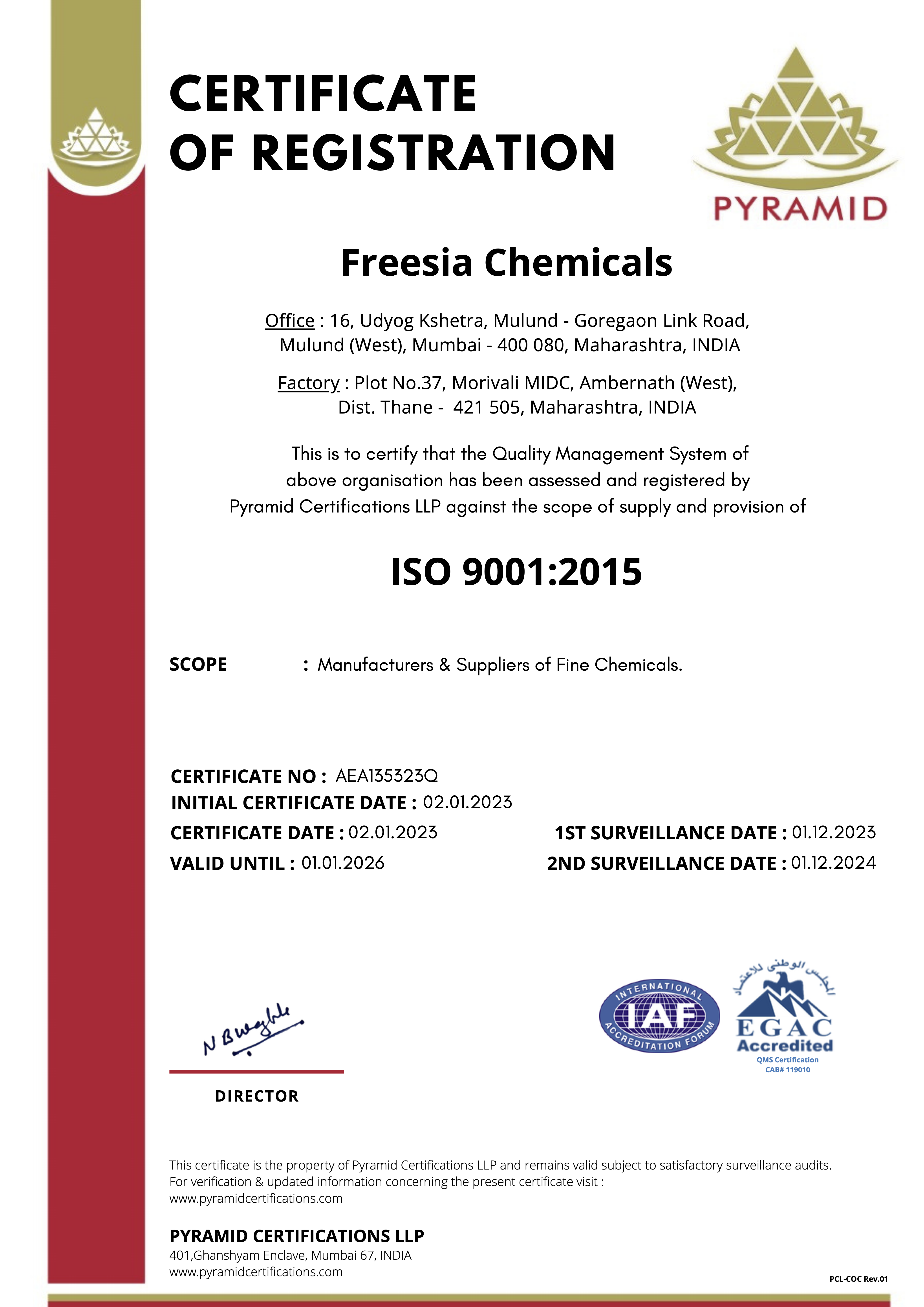 ISO_Certificate_FREESIA_CHEMICALS